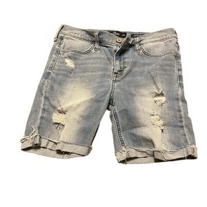 Hollister size 7 juniors Bermuda ripped shirts, 28in waist
